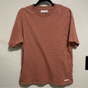 Zara short-sleeved t-shirt in a speckled rust color.size 13-14